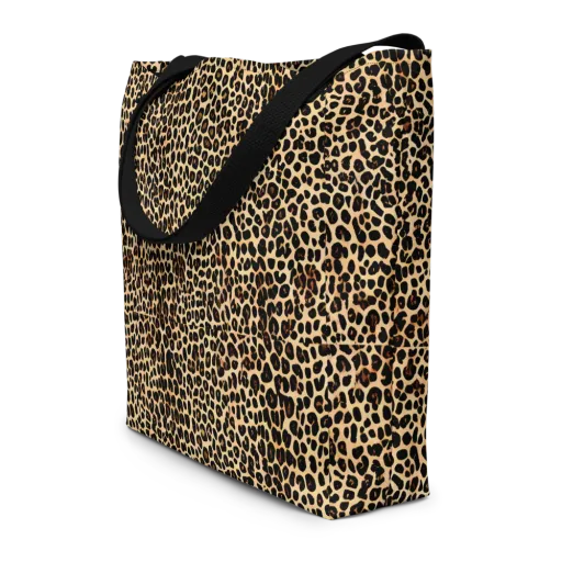 Cheetah Mosaic on a Large Tote Bag W/ Pocket