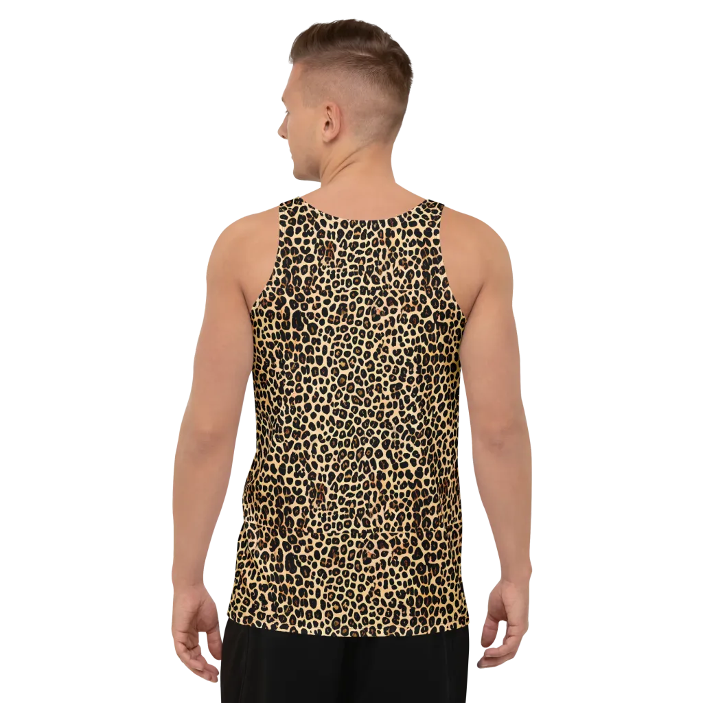 Cheetah Mosaic on Men's Tank Top — Back