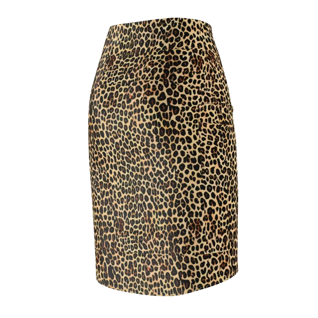 Cheetah Mosaic on Pencil Skirt — Back Side