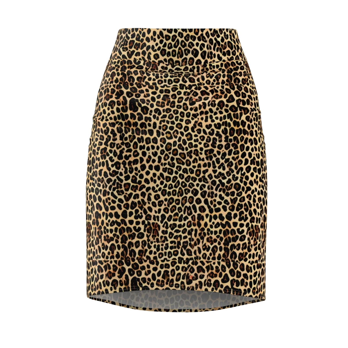 Cheetah Mosaic on Pencil Skirt — Front