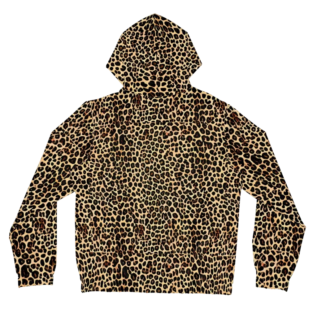 Cheetah Mosaic on Women's Full-Zip Hoodie — Back