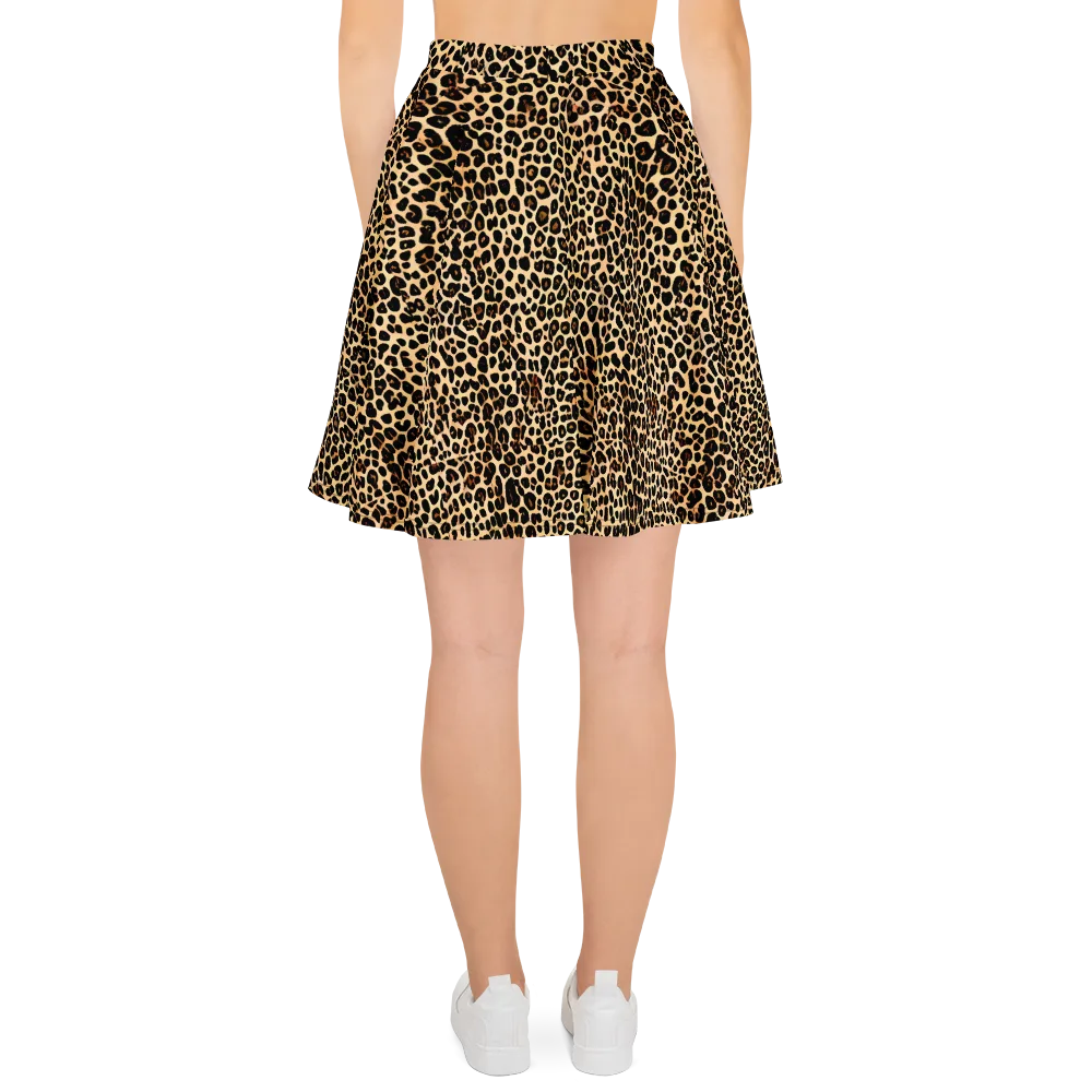 Cheetah Mosaic on Skater Skirt — Back