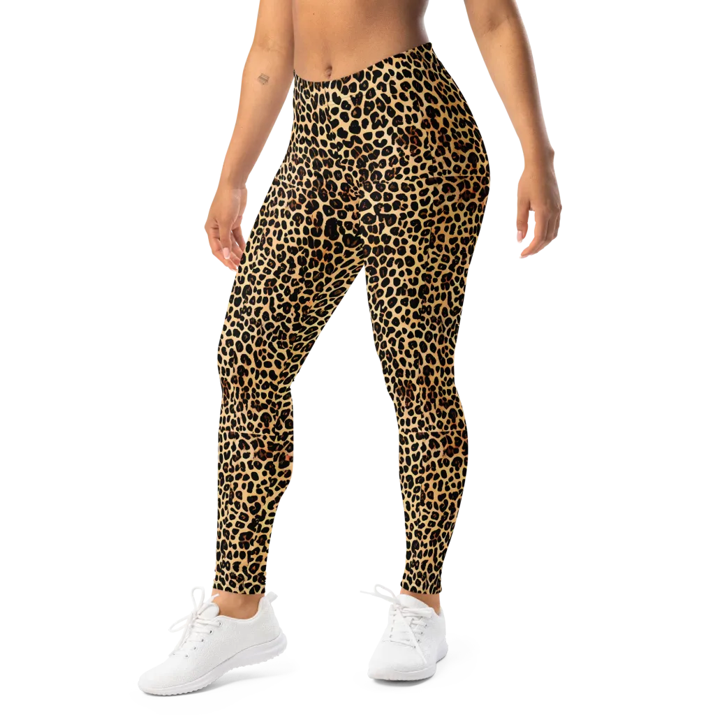 Cheetah Mosaic on Leggings — Left Front