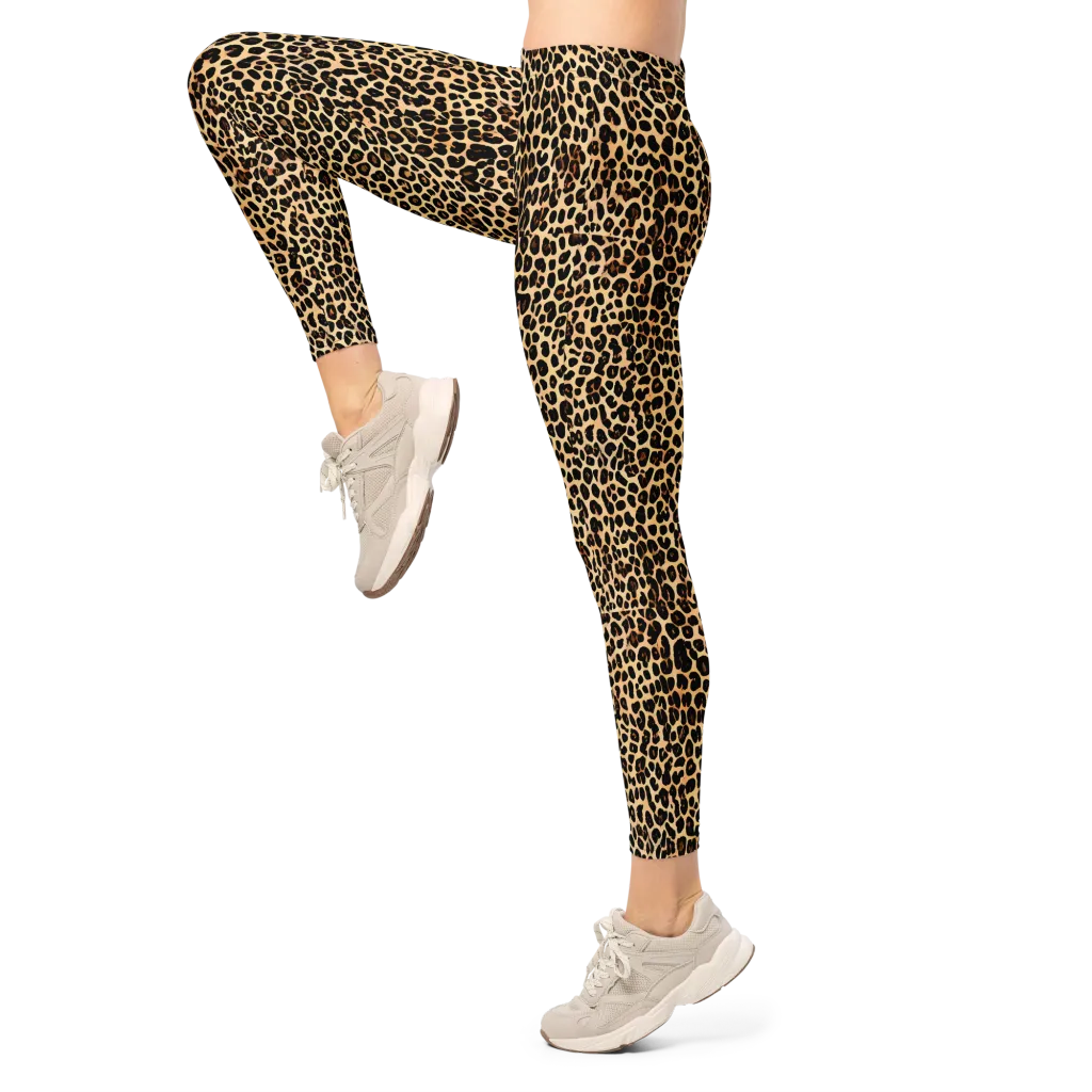 Cheetah Mosaic on Leggings — Left