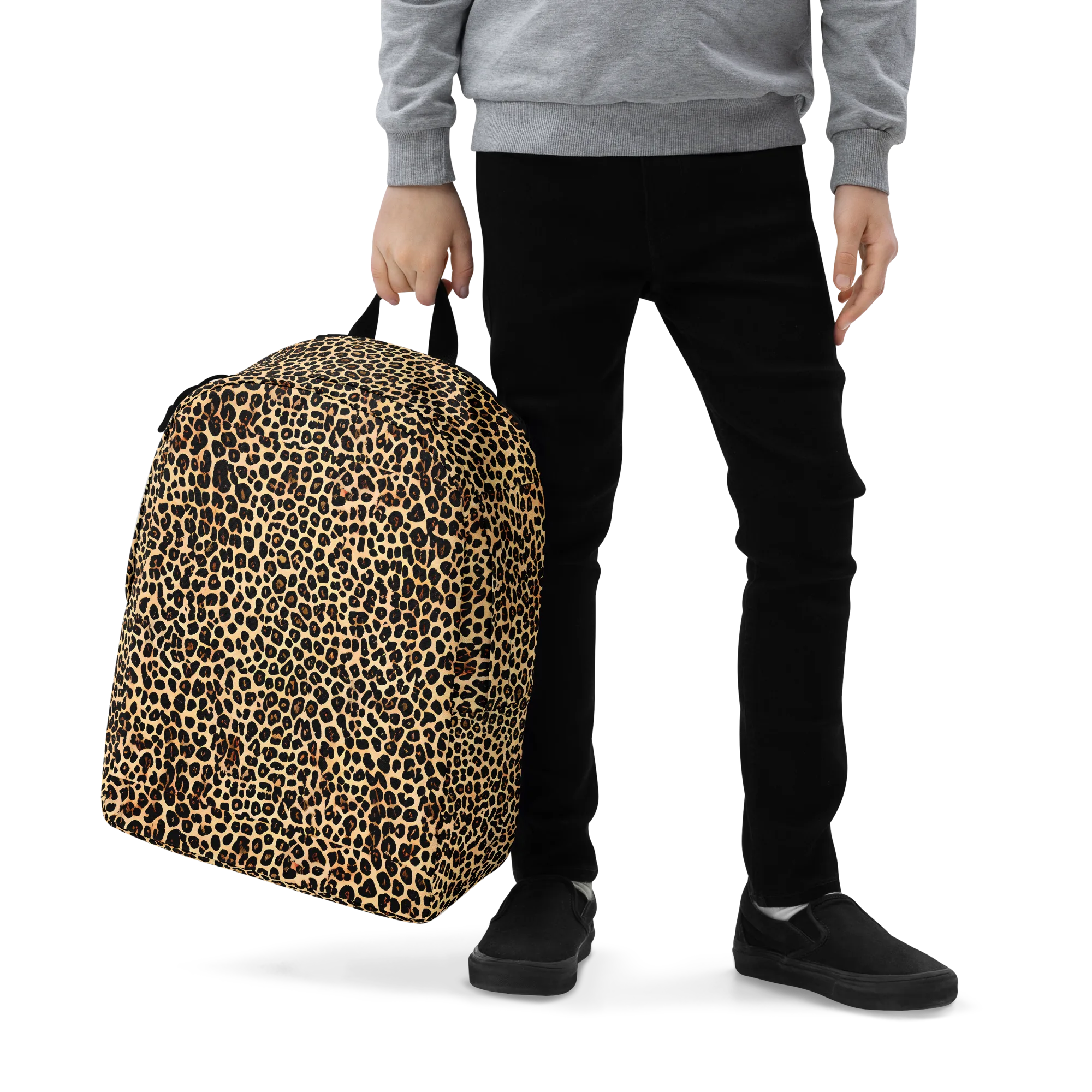 Cheetah Mosaic on Minimalist Backpack — Zoomed-in