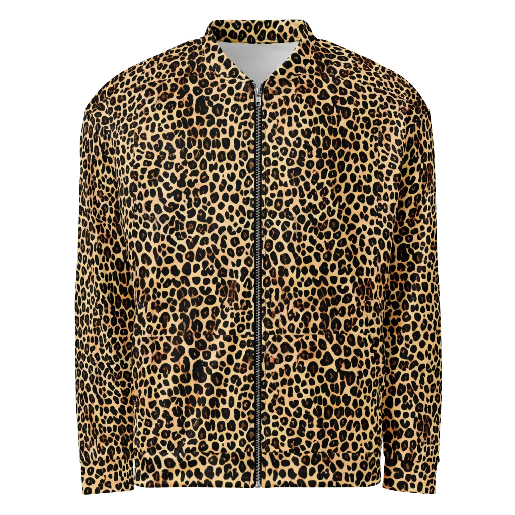 Cheetah Mosaic on Bomber Jacket — Front