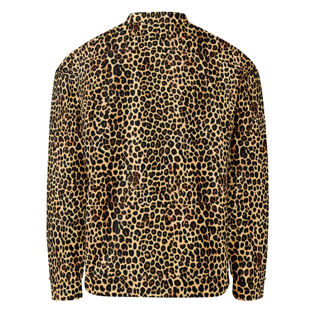 Cheetah Mosaic on Bomber Jacket — Back