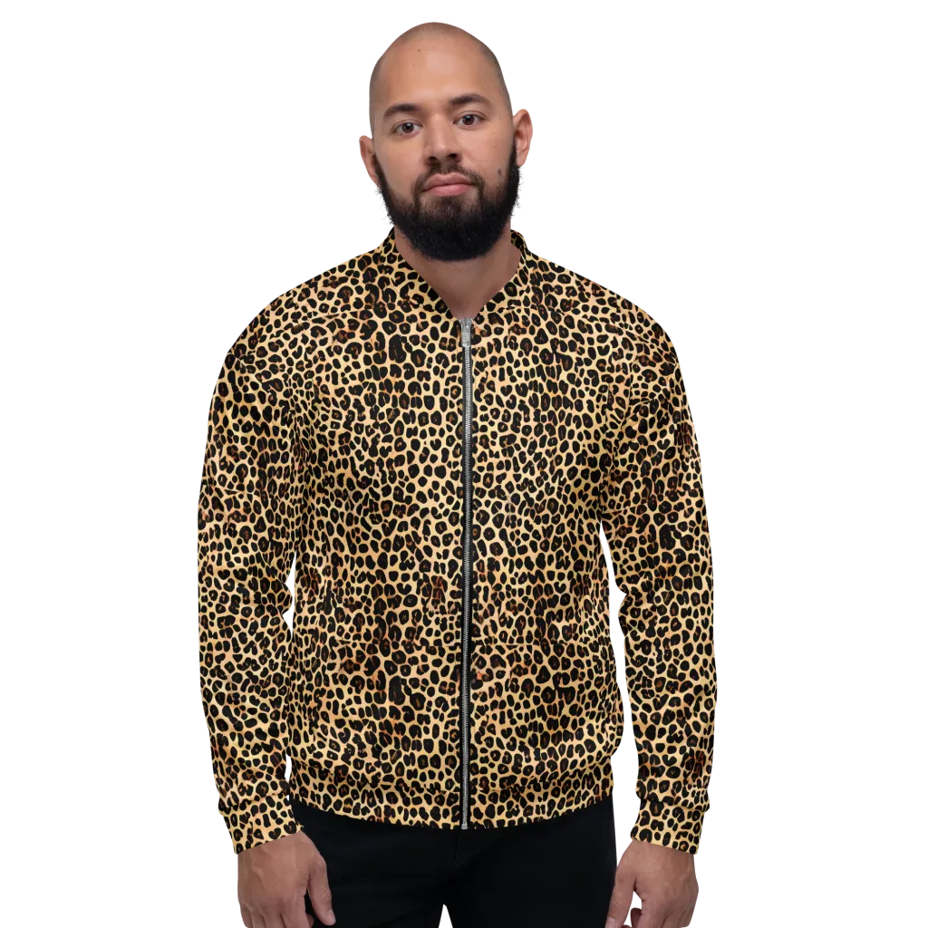 Cheetah Mosaic on Bomber Jacket — Front
