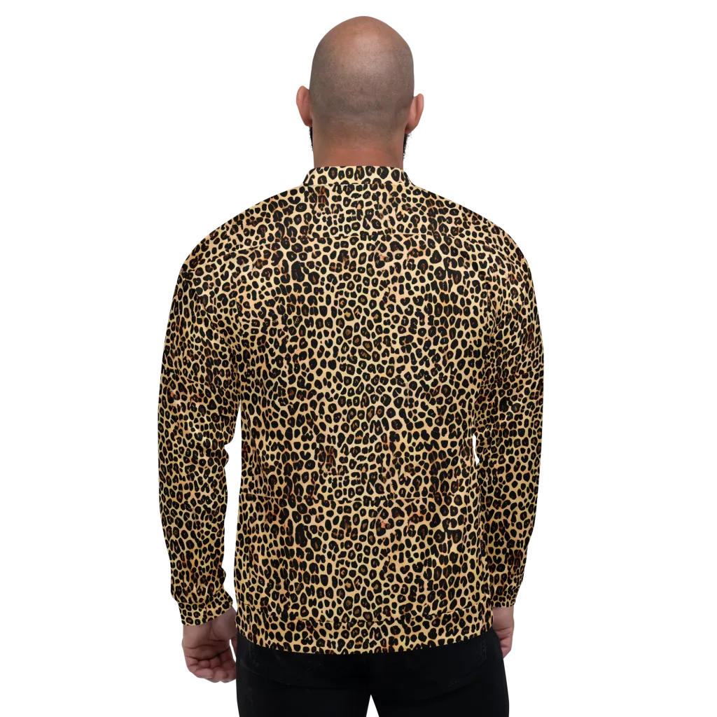 Cheetah Mosaic on Bomber Jacket — Back