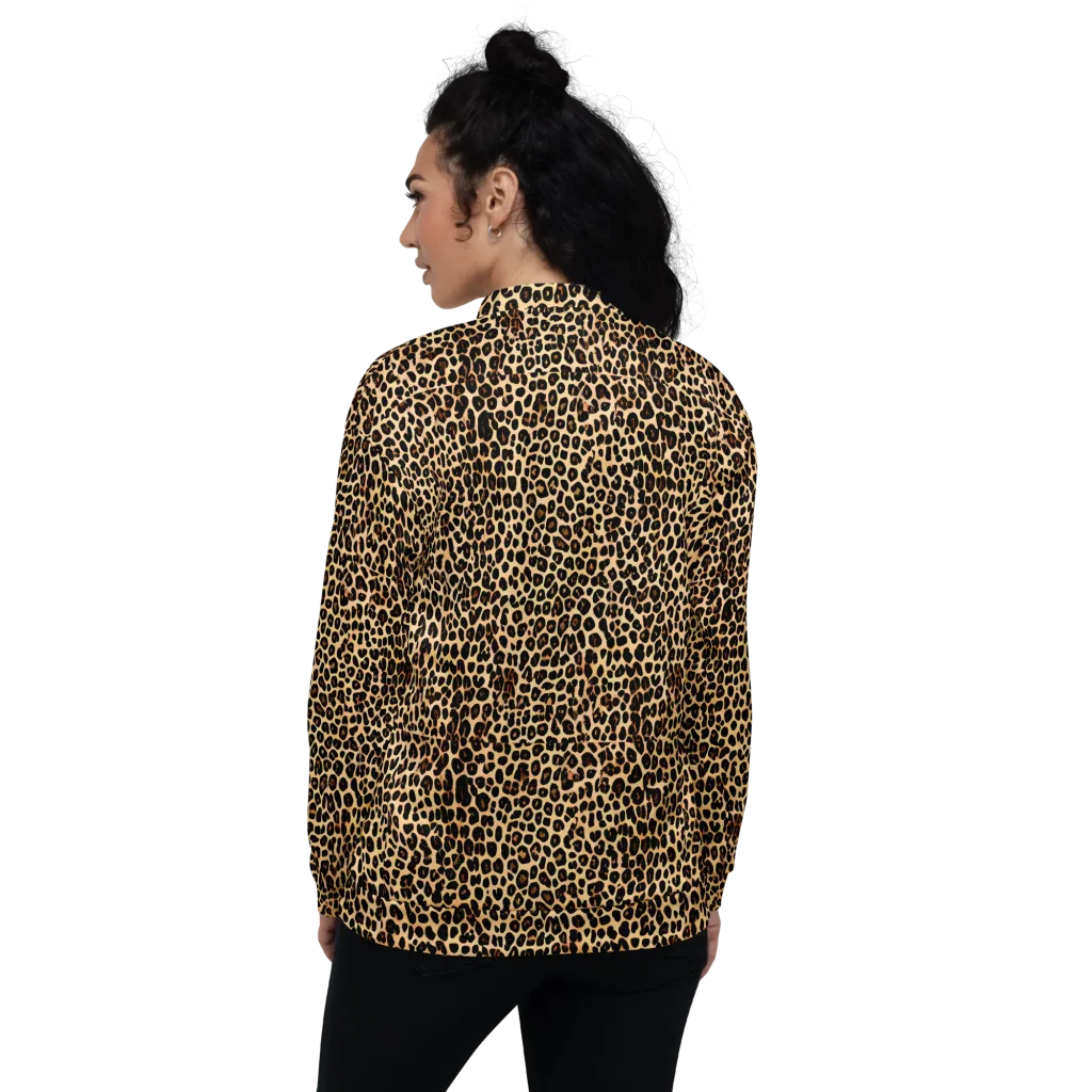 Cheetah Mosaic on Bomber Jacket — Back