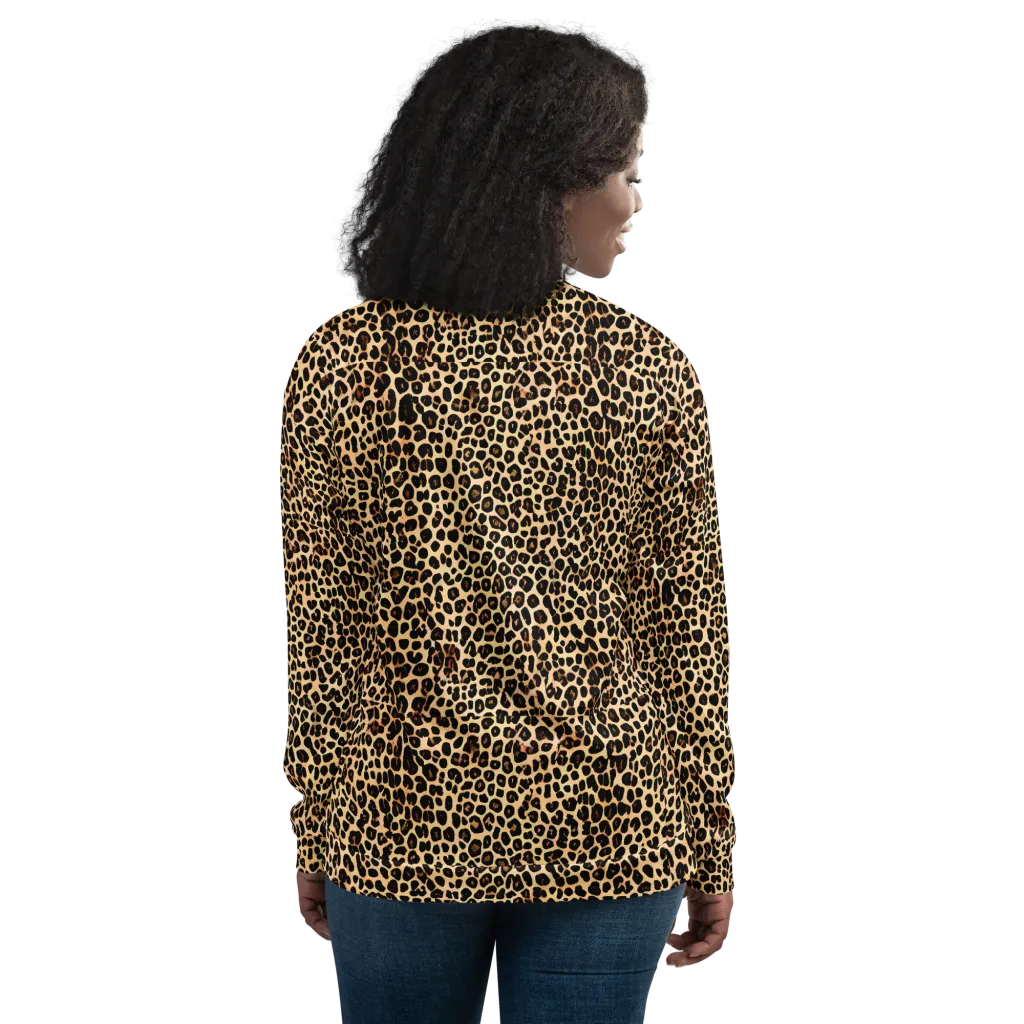 Cheetah Mosaic on Bomber Jacket — Back