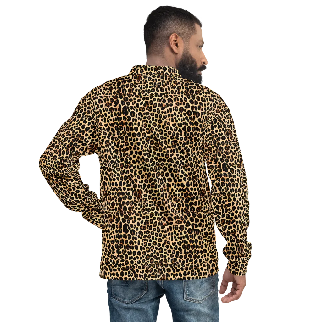 Cheetah Mosaic on Bomber Jacket — Back