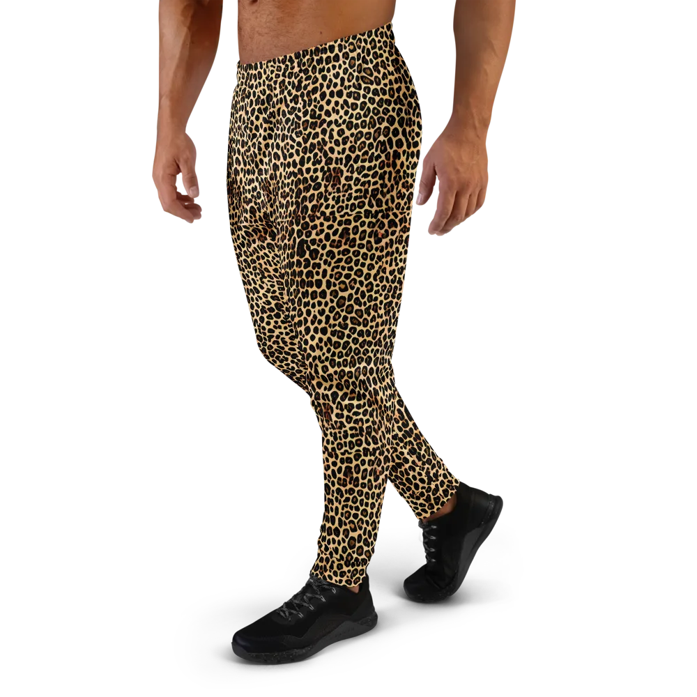 Cheetah Mosaic on Men's Joggers — Left