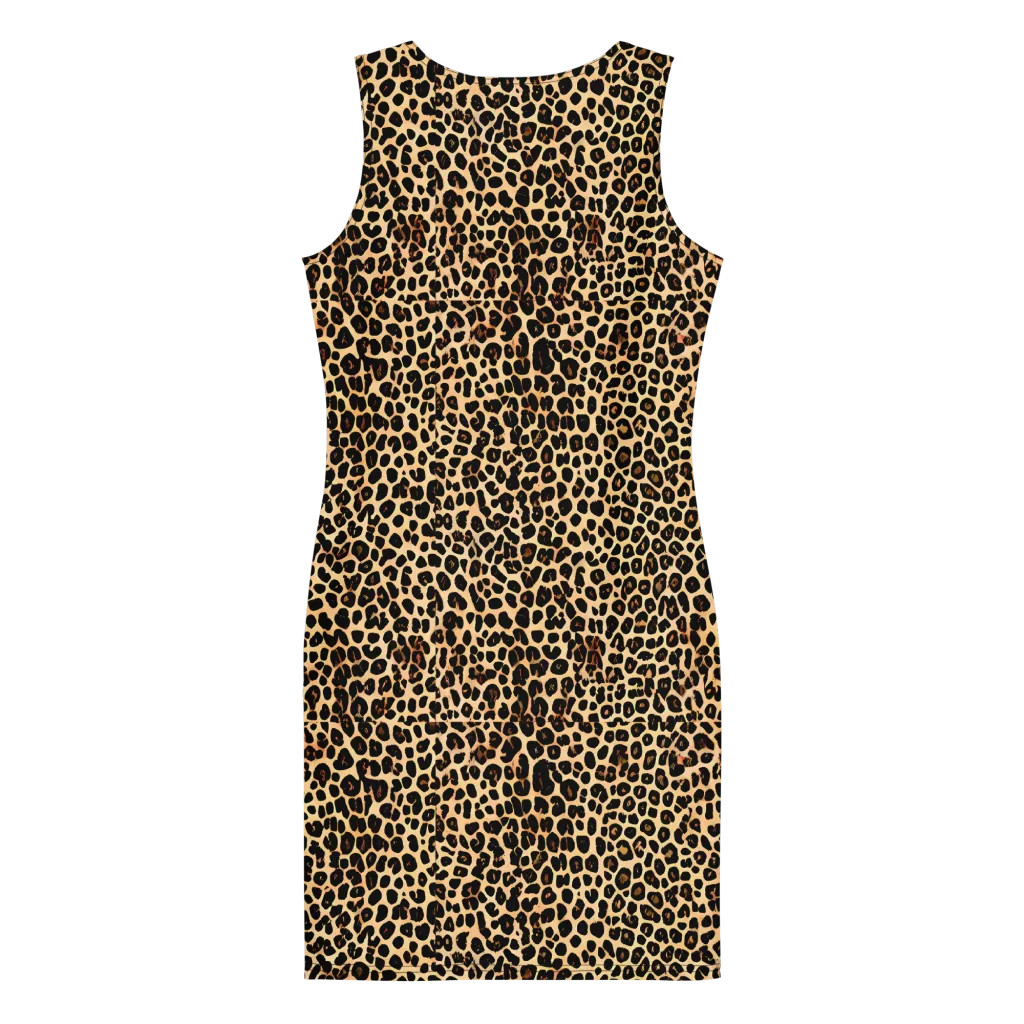 Cheetah Mosaic on Bodycon Dress — Back