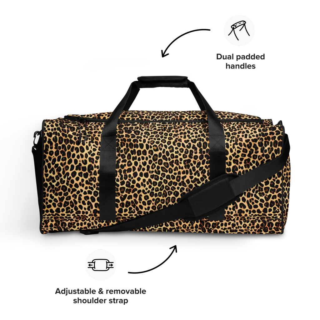 Cheetah Mosaic on Duffle Bag — Front