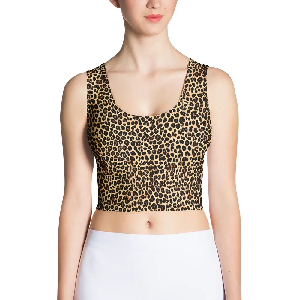 Cheetah Mosaic on Crop Top — Front