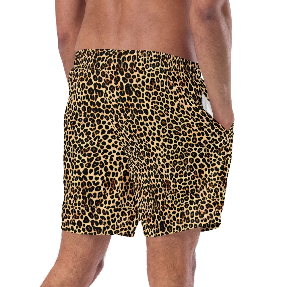 Cheetah Mosaic on Swim Trunks — Right Back