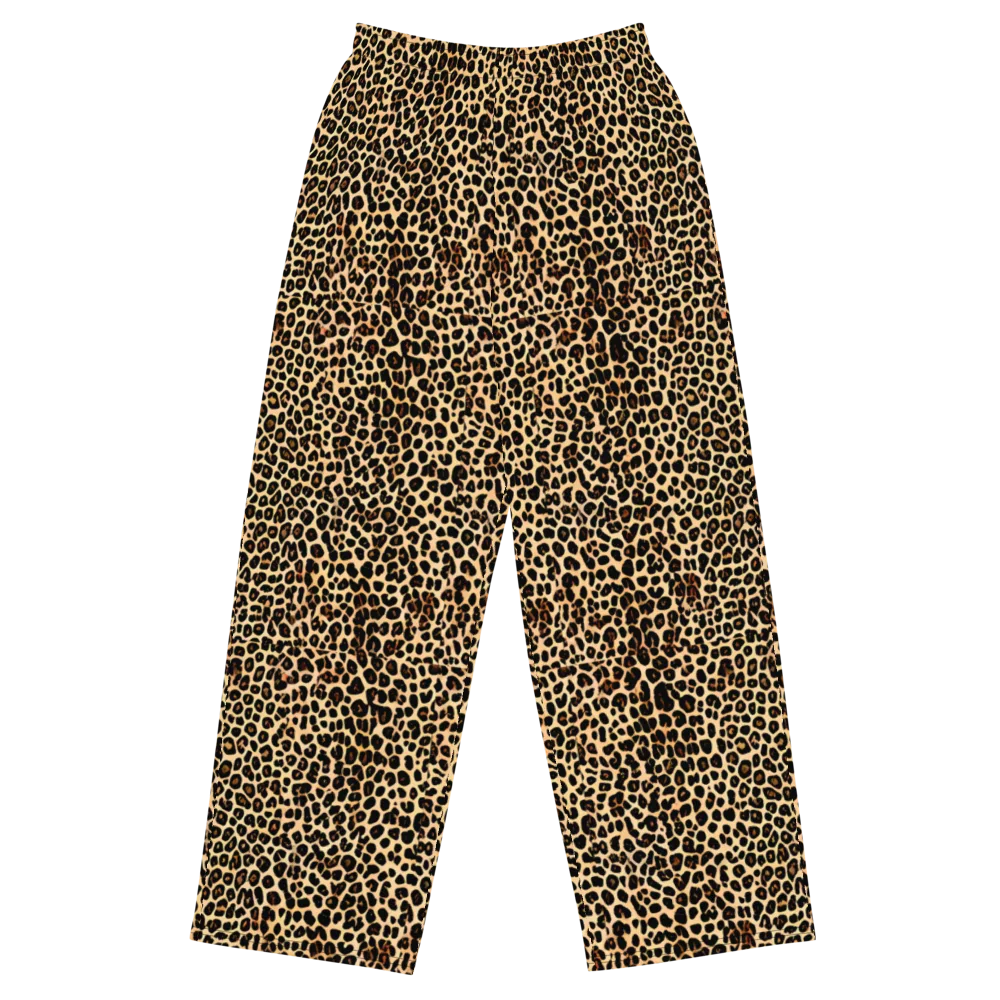 Cheetah Mosaic on Wide-Leg Pants — Front