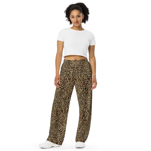 Cheetah Mosaic on a Wide-Leg Pants