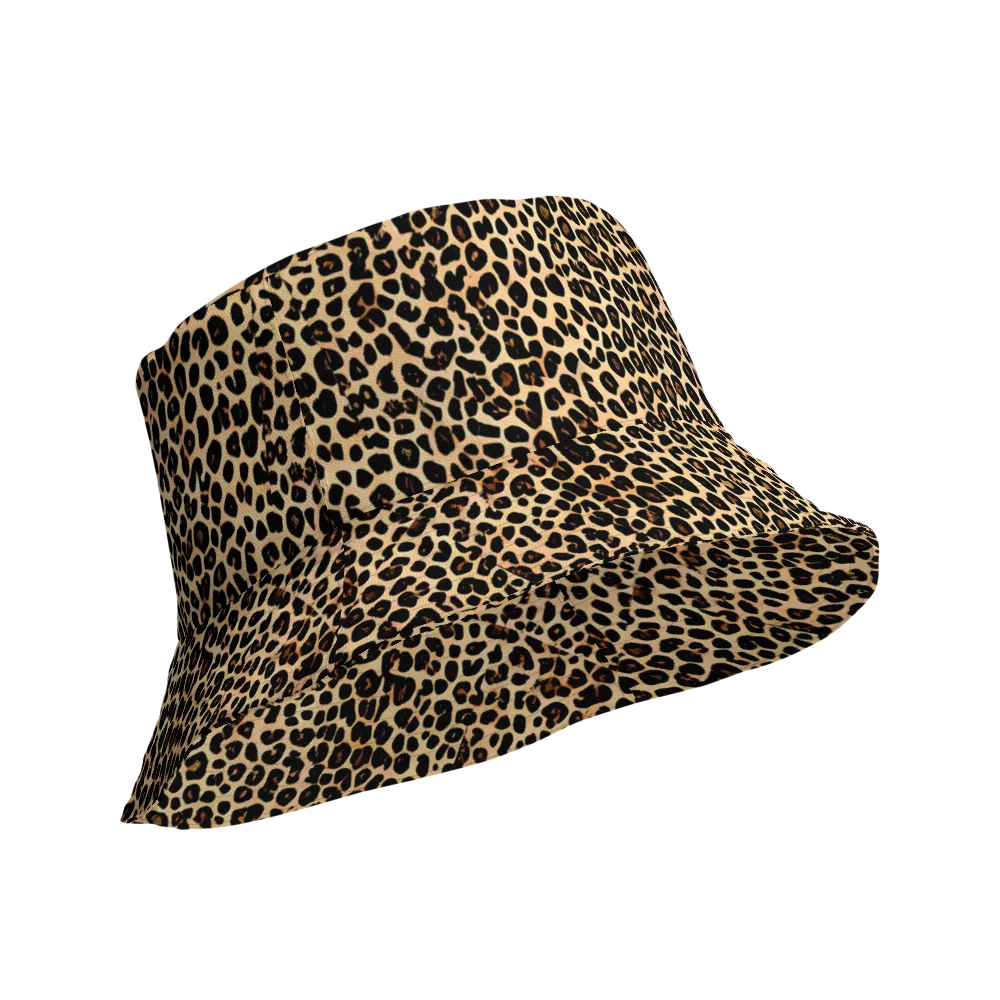 Cheetah Mosaic on Reversible Bucket Hat — Product details Outside