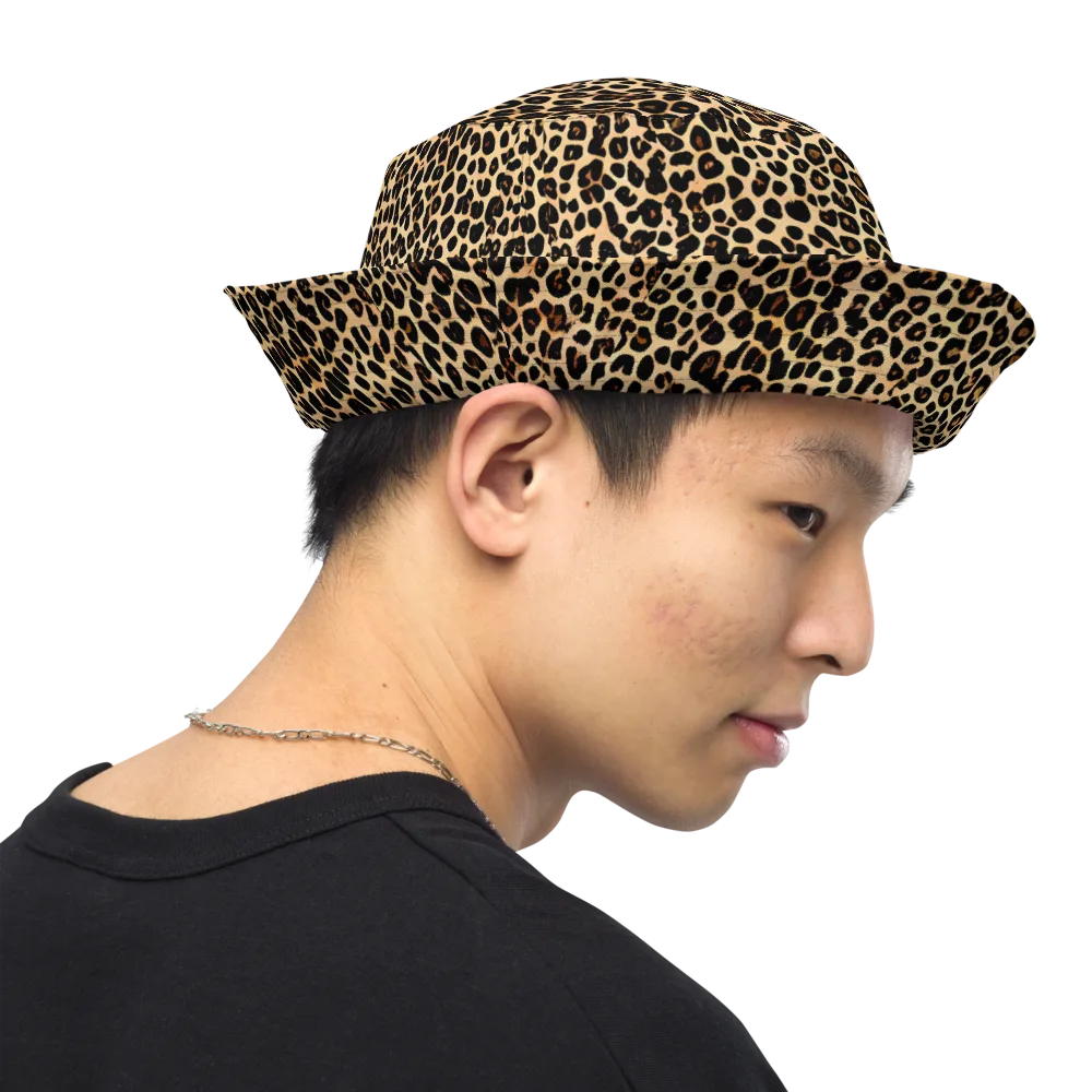 Cheetah Mosaic on Reversible Bucket Hat — Right Outside