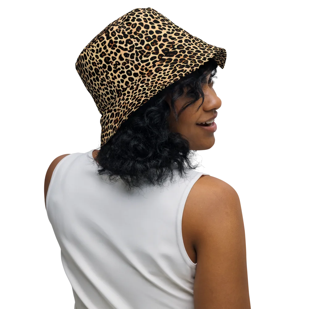 Cheetah Mosaic on Reversible Bucket Hat — Right Outside