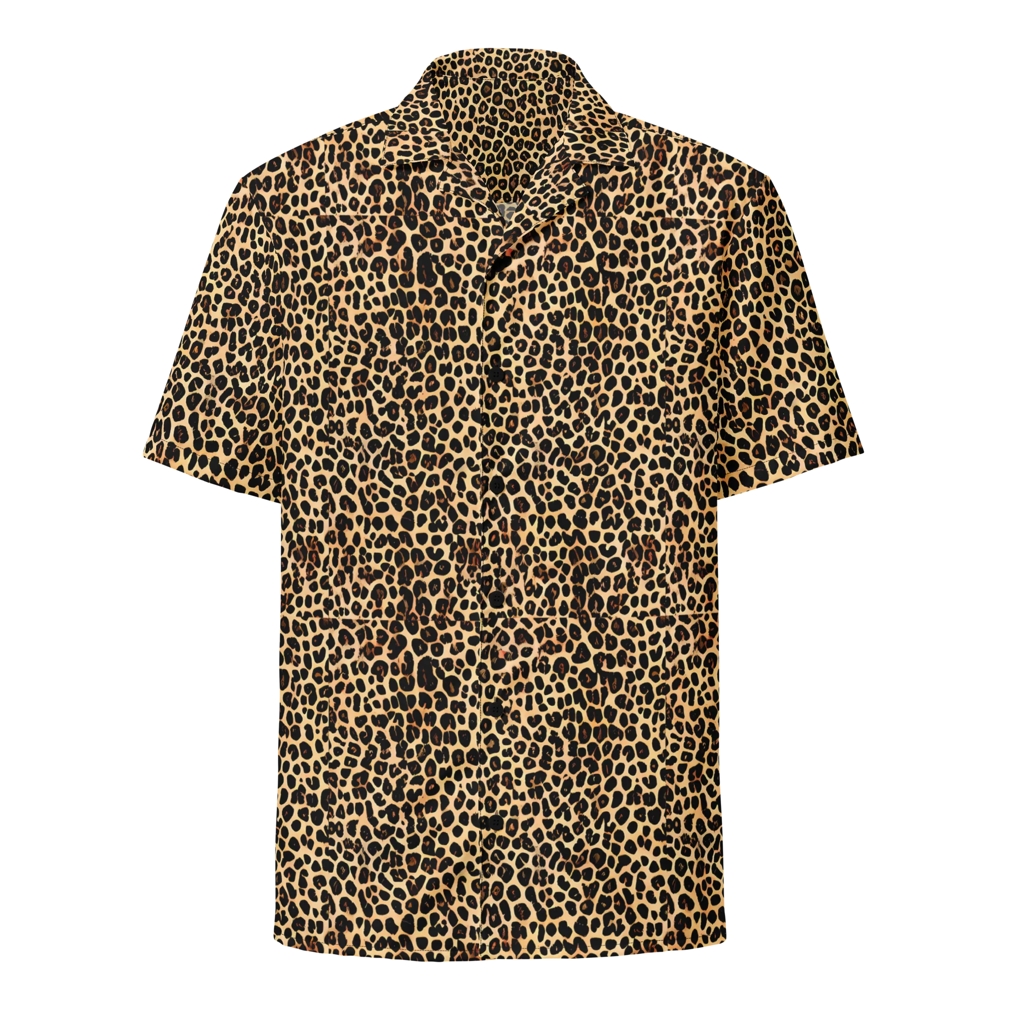 Cheetah Mosaic on Button Shirt — Front