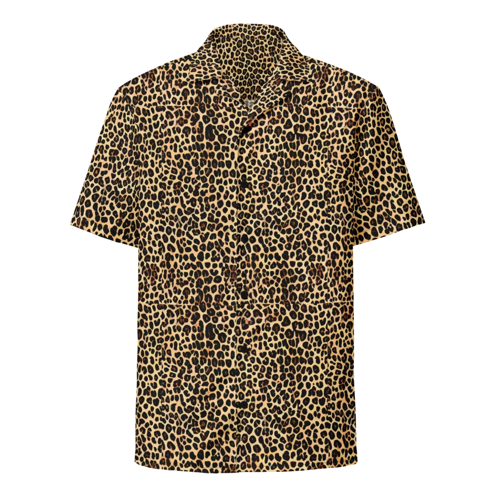 Cheetah Mosaic on Button Shirt — Front