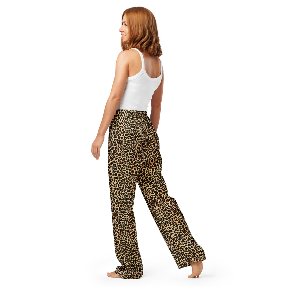 Cheetah Mosaic on Women's Pajama Pants — Back