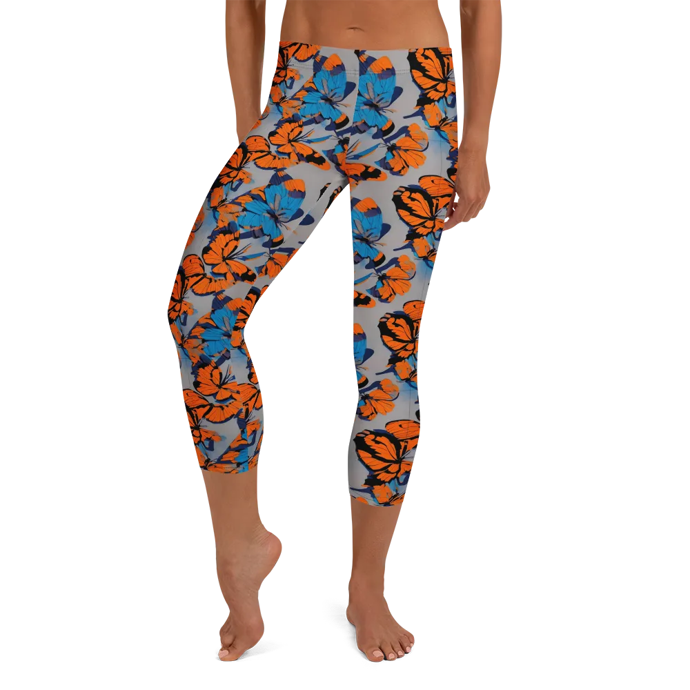Flutter Wave on Capri Leggings — Front