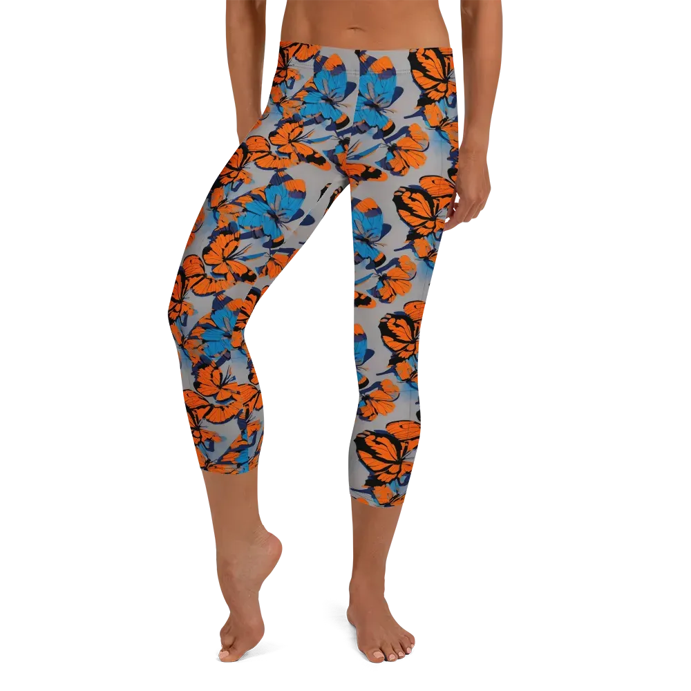 Flutter Wave on Capri Leggings — Front