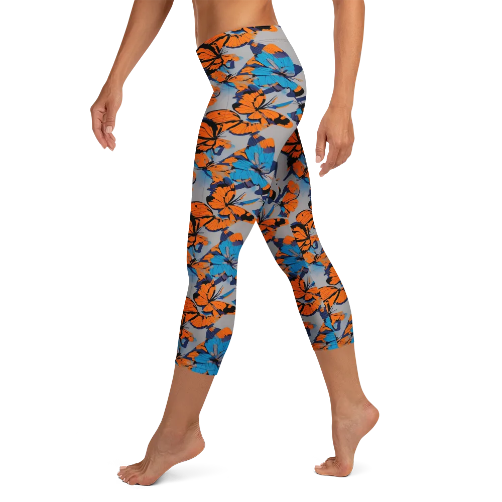 Flutter Wave on Capri Leggings — Left