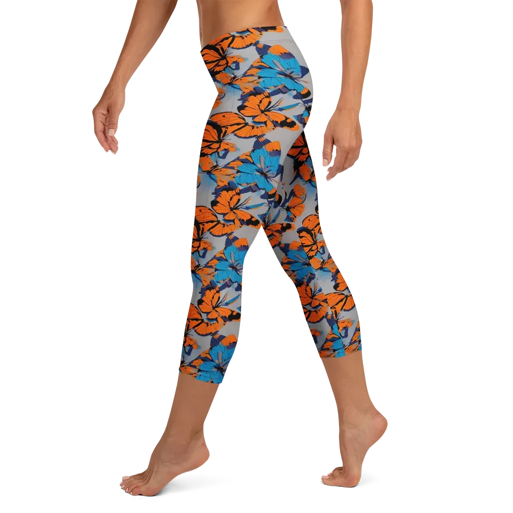 Flutter Wave on Capri Leggings — Left