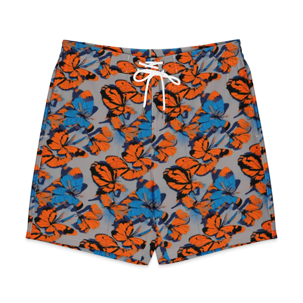 Flutter Wave on Men's Board Shorts — Front