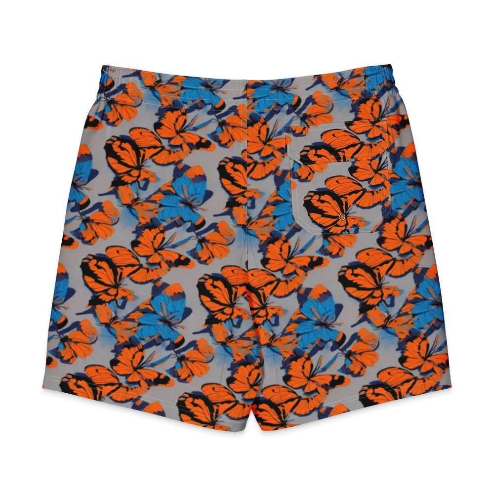 Flutter Wave on Men's Board Shorts — Back