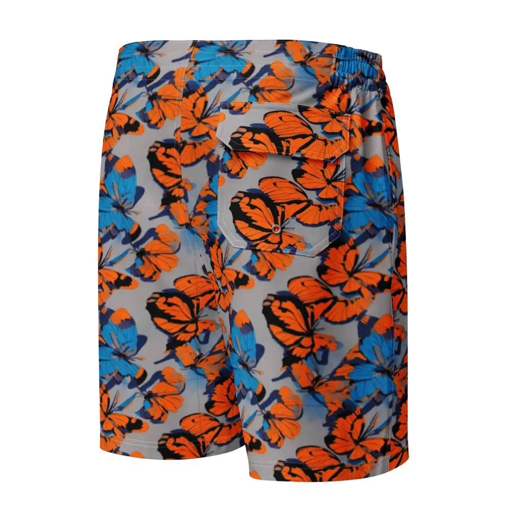 Flutter Wave on Men's Board Shorts — Back