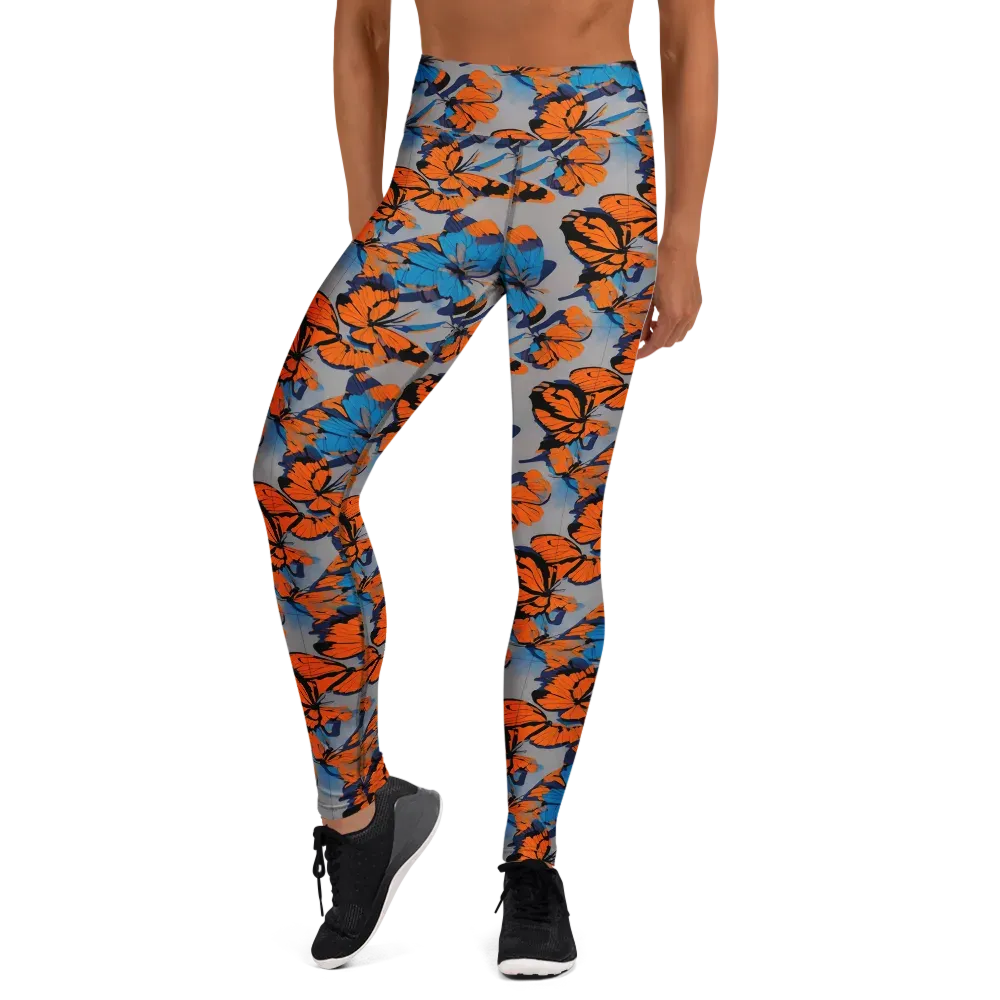 Flutter Wave on Yoga Leggings — Front