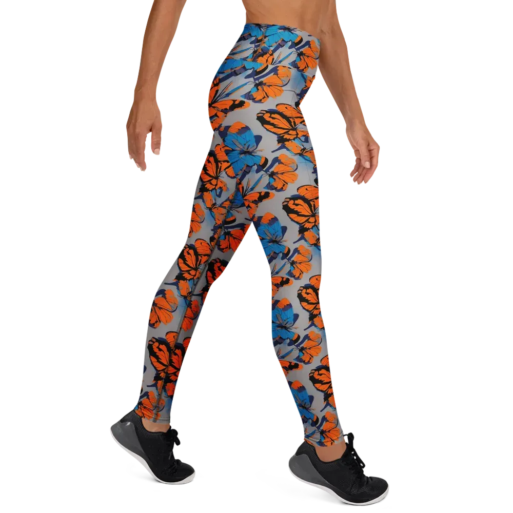 Flutter Wave on Yoga Leggings — Right
