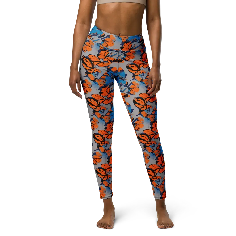 Flutter Wave on Yoga Leggings — Front