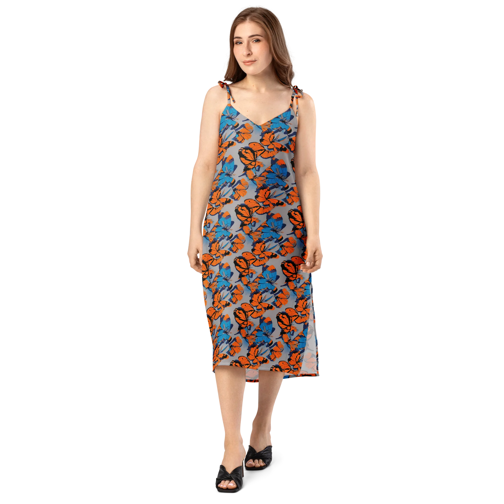 Flutter Wave on Slip Dress — Front
