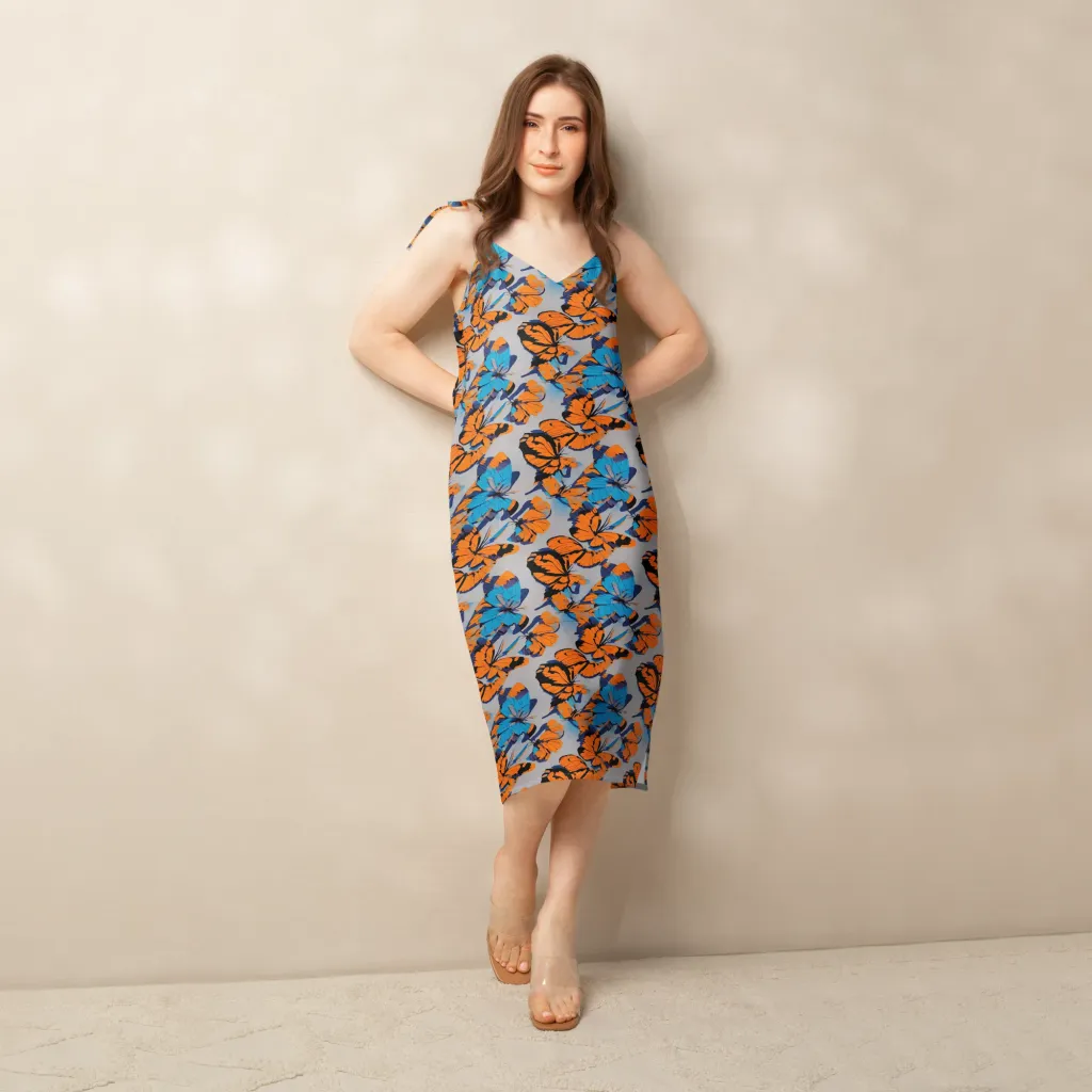 Flutter Wave on Slip Dress — Front