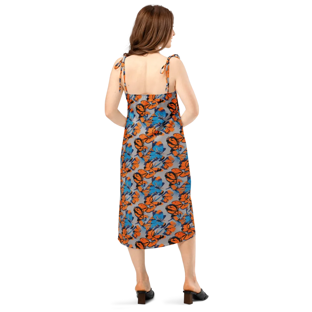 Flutter Wave on Slip Dress — Back