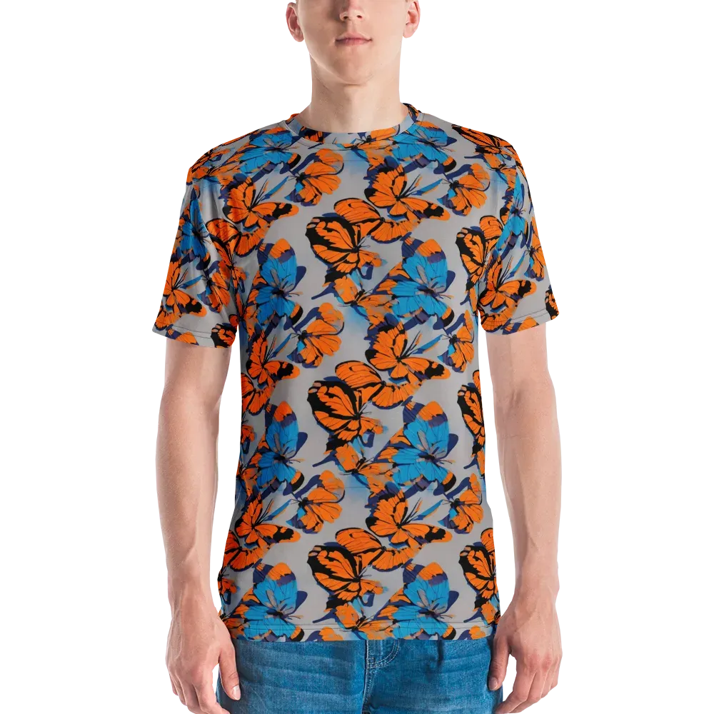 Flutter Wave on Men's Crew Neck T-Shirt — Front