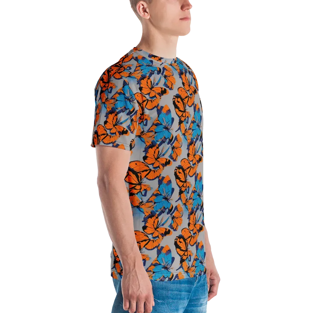 Flutter Wave on Men's Crew Neck T-Shirt — Right