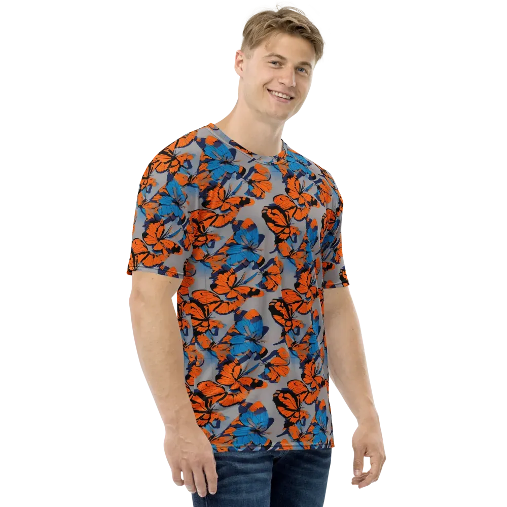 Flutter Wave on Men's Crew Neck T-Shirt — Right