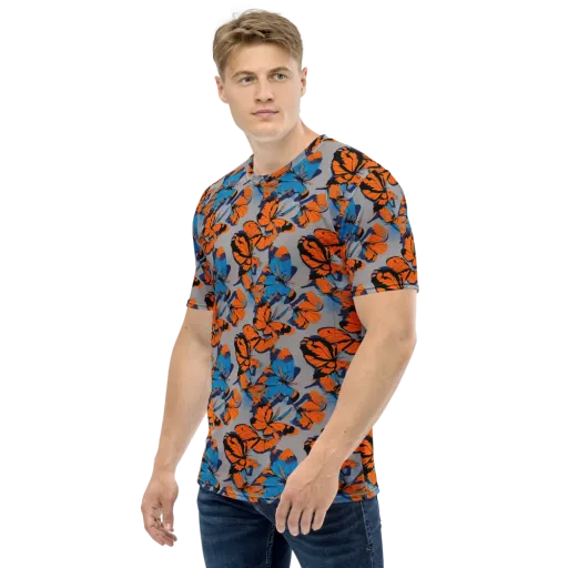 Flutter Wave on a Men's Crew Neck T-Shirt