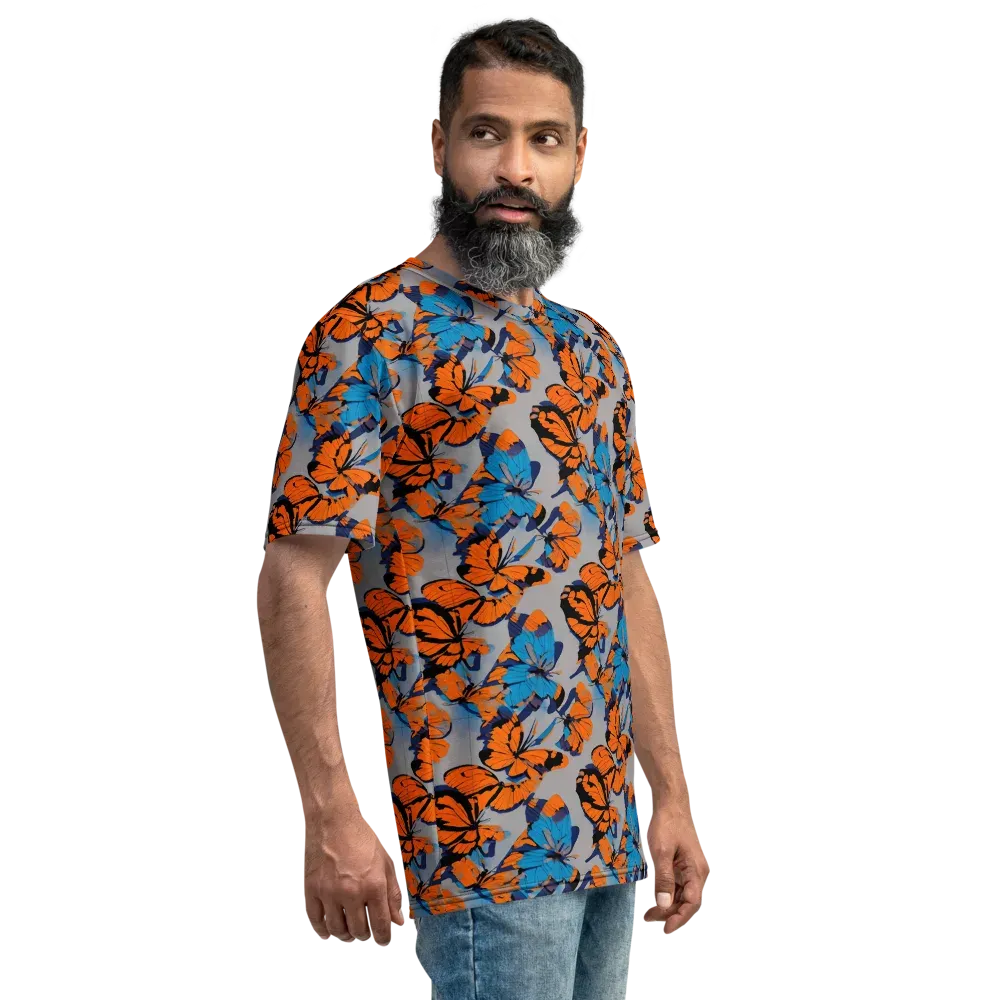 Flutter Wave on Men's Crew Neck T-Shirt — Right