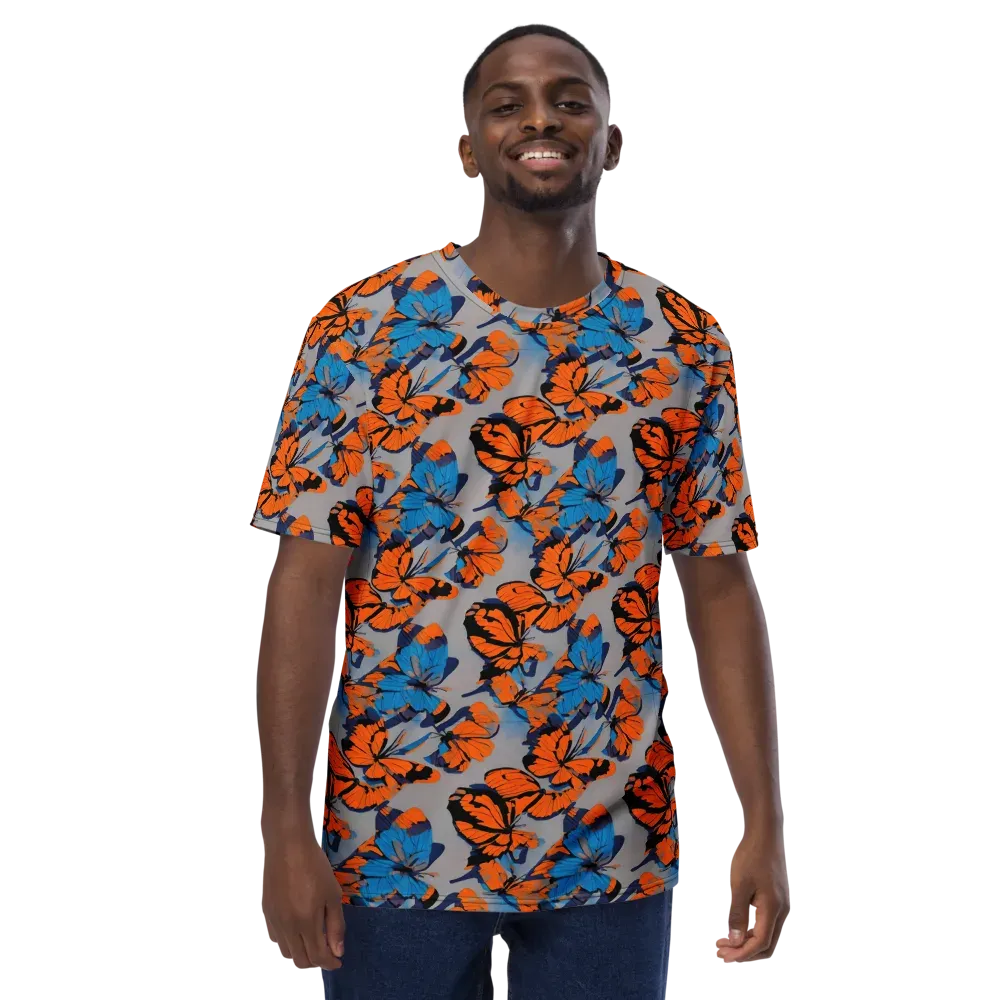 Flutter Wave on Men's Crew Neck T-Shirt — Front