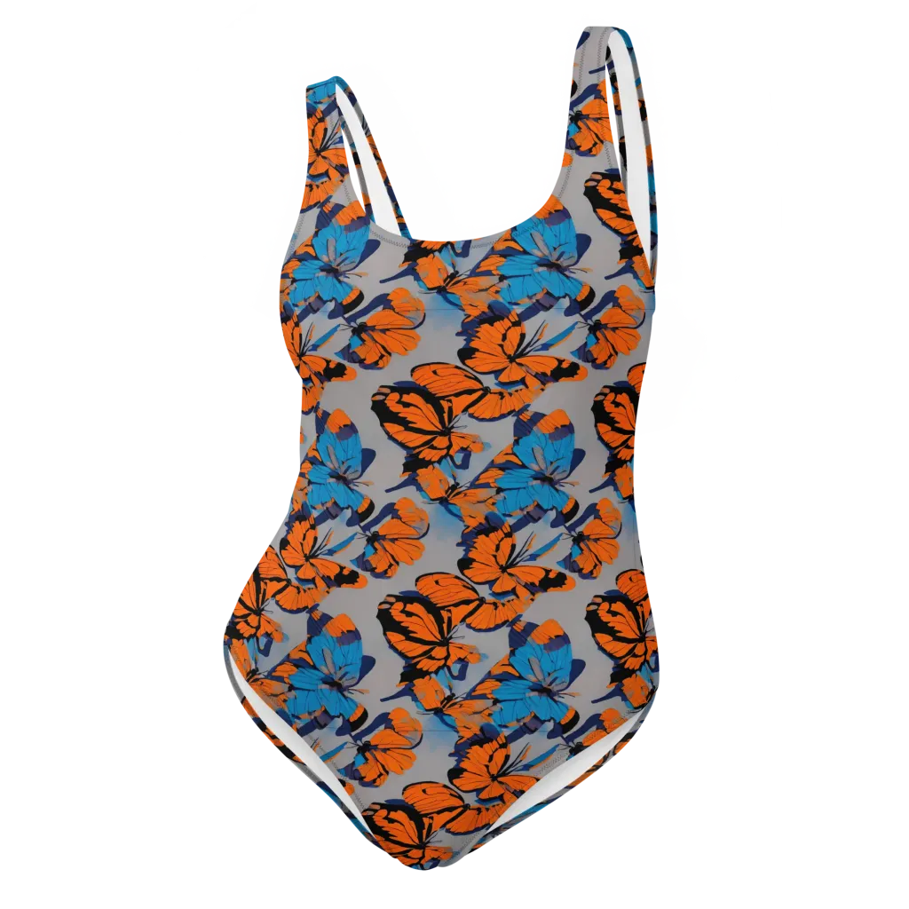 Flutter Wave on One-Piece Swimsuit — Front