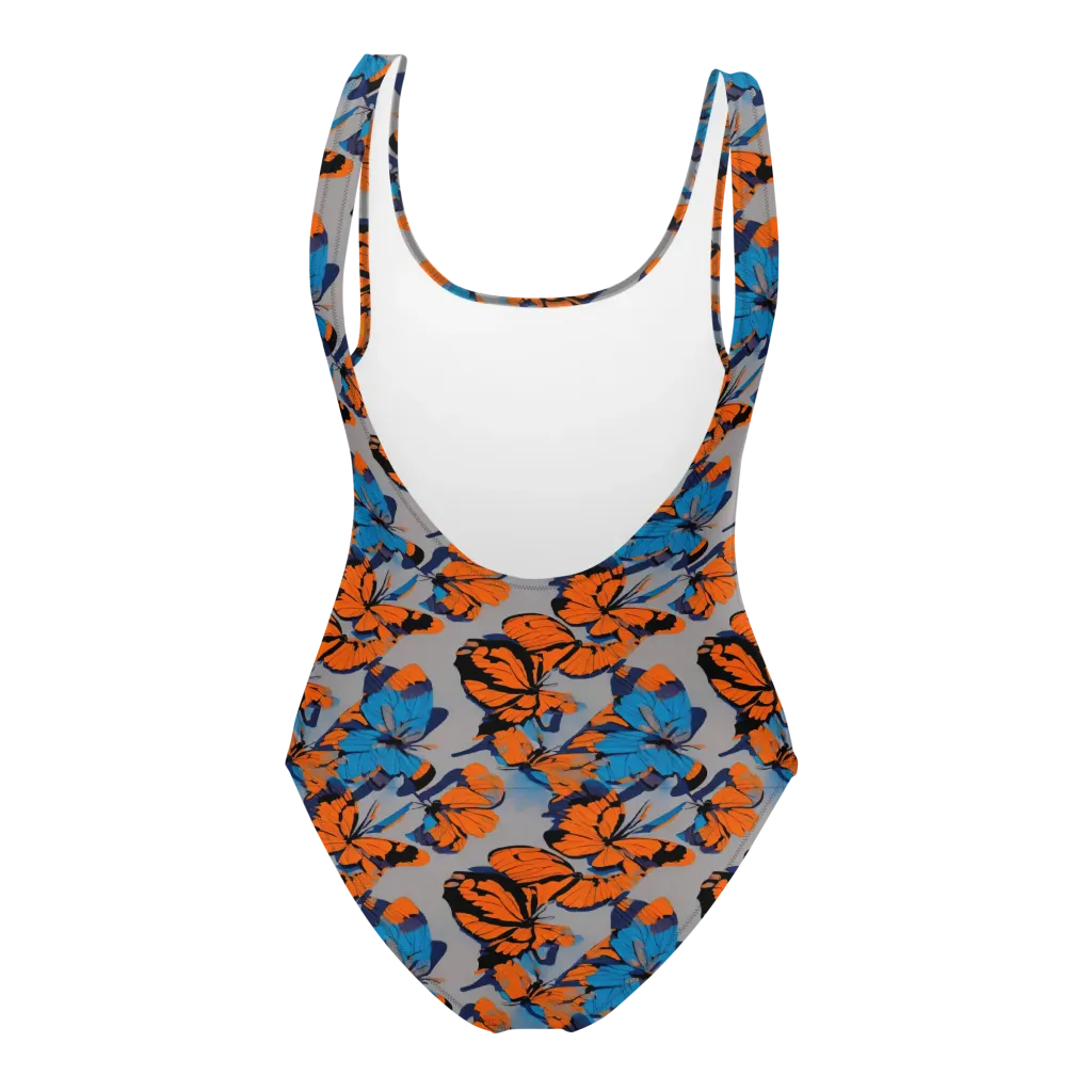 Flutter Wave on One-Piece Swimsuit — Back